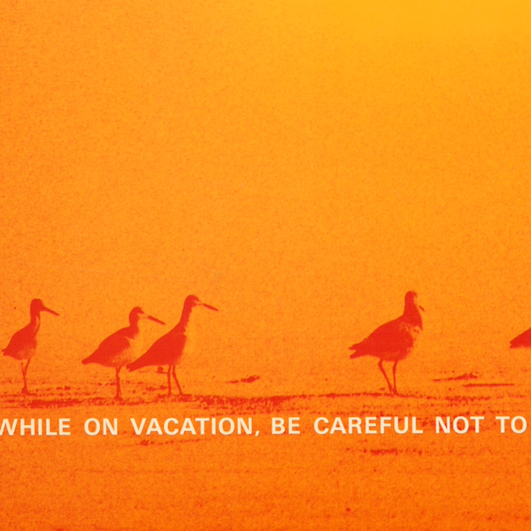 Careless Talk "On Vacation" (1963) - Vintage Cold War Security Poster (Framed)