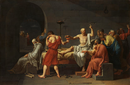 The Death of Socrates (1787) by Jacques-Louis David - Neoclassical Art Print (Unframed)