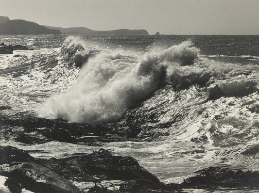 Crashing Wave on the Coast (c. 1930s) by Thelma Kent - Vintage Seascape Photography (Unframed)