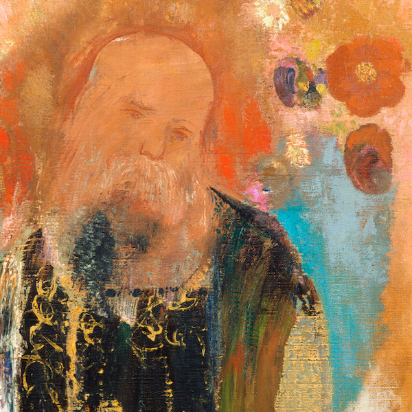 Evocation of Roussel (1912) by Odilon Redon - Symbolist Art Print (Unframed) (5"x7")