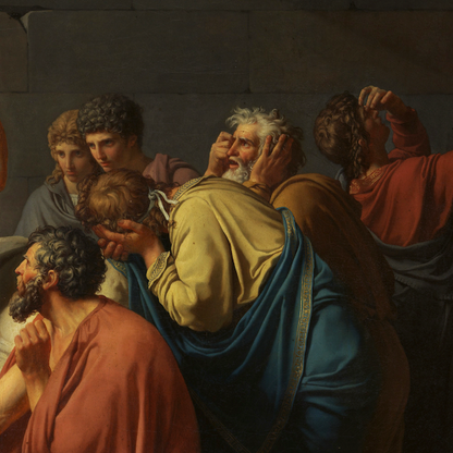 The Death of Socrates (1787) by Jacques-Louis David - Neoclassical Art Print (Unframed)
