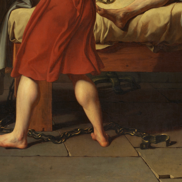 The Death of Socrates (1787) by Jacques-Louis David - Neoclassical Art Print (Unframed)