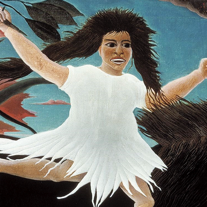 War (La Guerre) (1894) by Henri Rousseau - Post-Impressionist Art Print (Unframed) (5"x7")