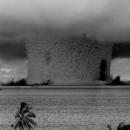 The "Baker" Nuclear Test, Operation Crossroads (1946) - Historic Photo Print (Framed and Matted) (12"x18")