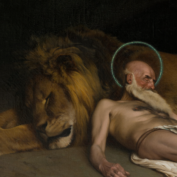 Saint Jerome (1874) by Jean-Léon Gérôme - Academic Art Print (Framed)