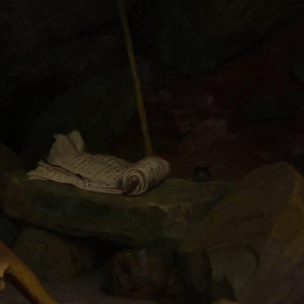 Saint Jerome (1874) by Jean-Léon Gérôme - Academic Art Print (Framed)