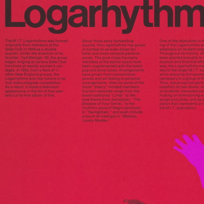 Logarhythms (1960) by Dietmar R. Winkler - Vintage Modernist Poster Print (Framed)