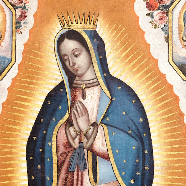 The Virgin of Guadalupe (1720) by Antonio de Torres - Mexican Baroque Art Print (Unframed)