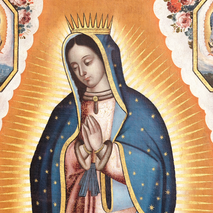 The Virgin of Guadalupe (1720) by Antonio de Torres - Mexican Baroque Art Print (Unframed)