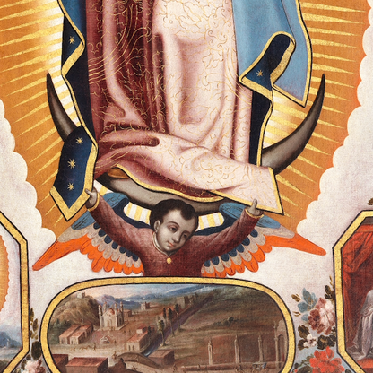 The Virgin of Guadalupe (1720) by Antonio de Torres - Mexican Baroque Art Print (Unframed)