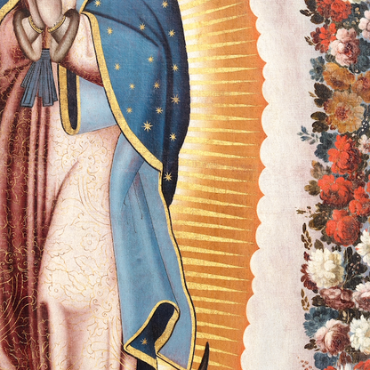 The Virgin of Guadalupe (1720) by Antonio de Torres - Mexican Baroque Art Print (Unframed)