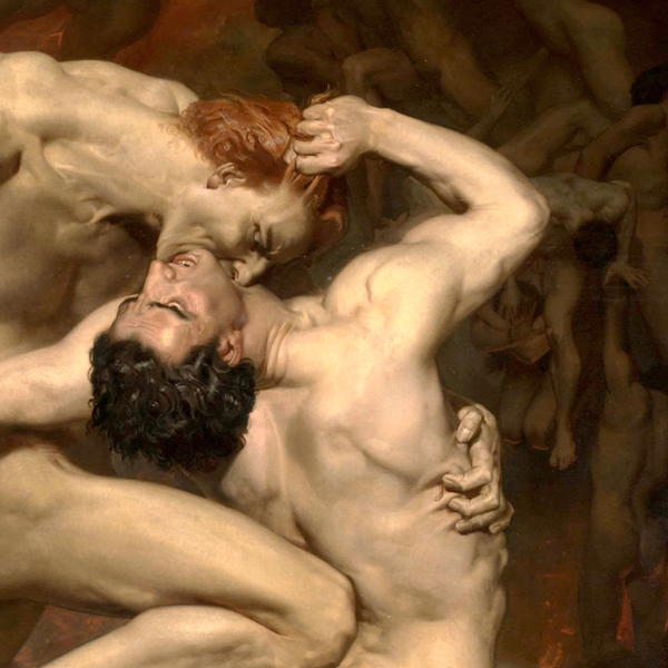 Dante and Virgil by William Bouguereau - Academic Art Print (Framed 8″×10″)