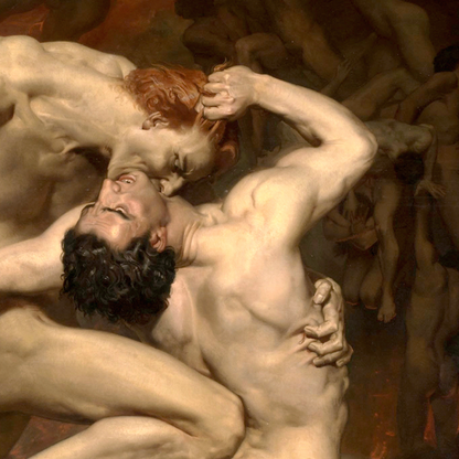 Dante and Virgil by William Bouguereau - Academic Art Print (Framed 8″×10″)