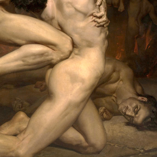 Dante and Virgil by William Bouguereau - Academic Art Print (Framed 8″×10″)