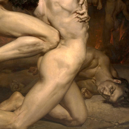 Dante and Virgil by William Bouguereau - Academic Art Print (Framed 8″×10″)