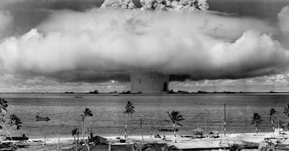 The "Baker" Nuclear Test, Operation Crossroads (1946) - Historic Photo Print (Framed and Matted) (12"x18")